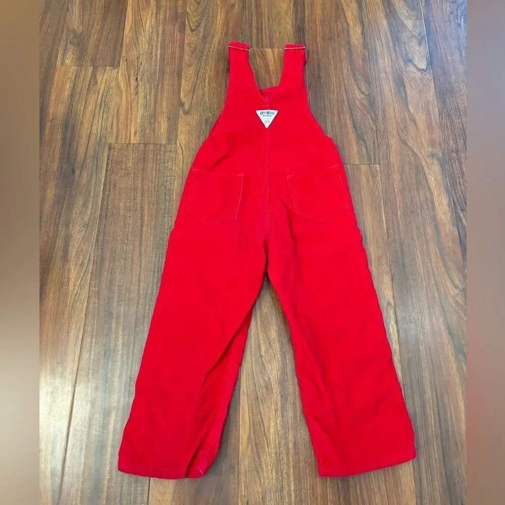 Osh Kosh B’Gosh Vintage red corduroy overalls